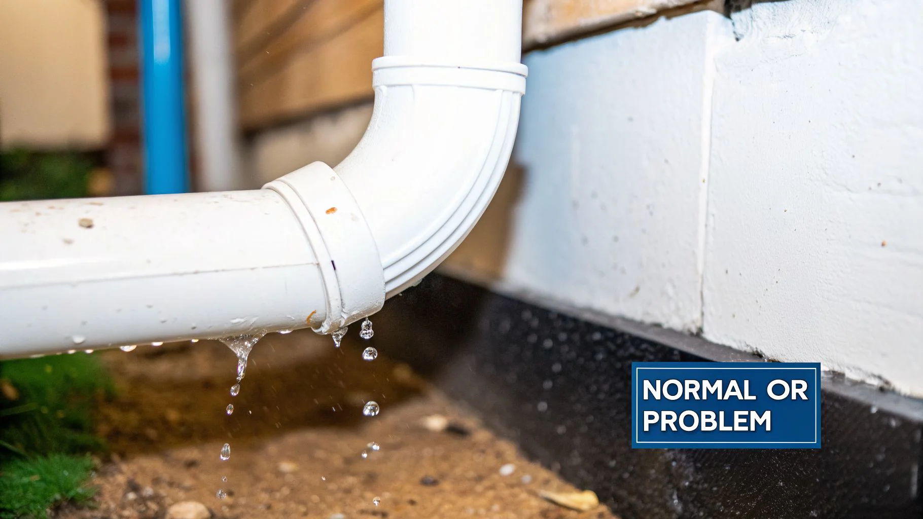 Leaking furnace exhaust pipe