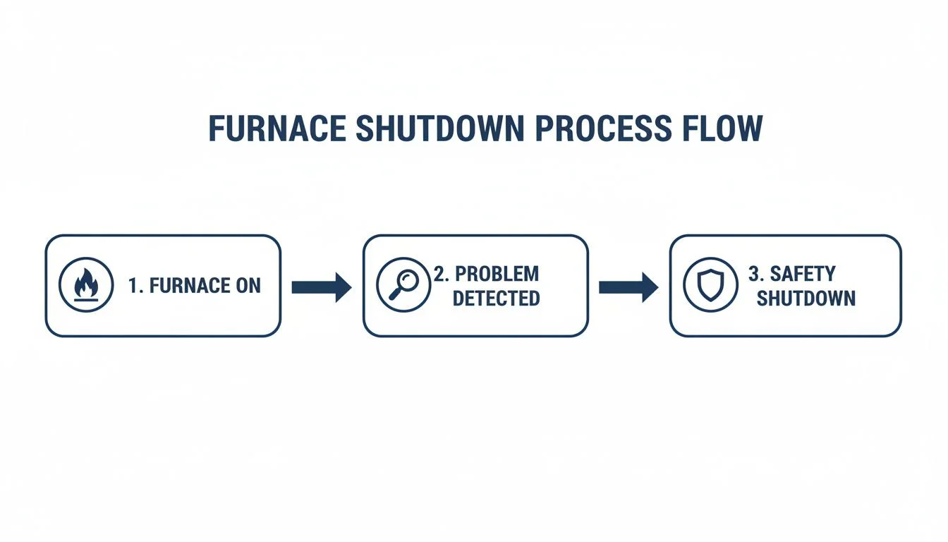Furnace shutdown process flow