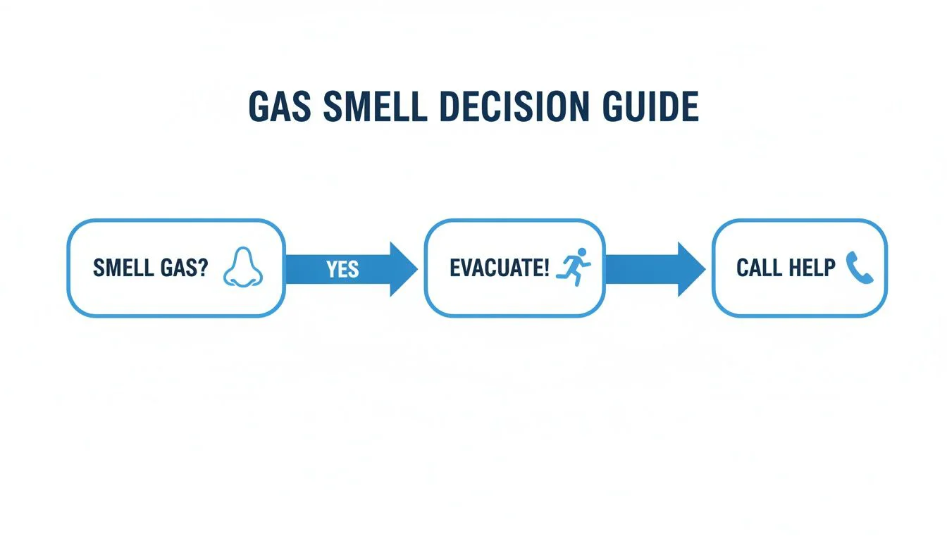 Gas smell decision guide