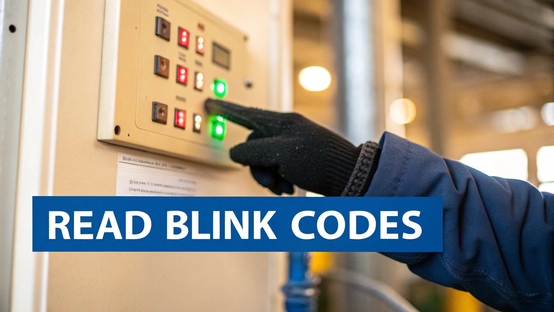 Read blink codes - control panel