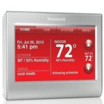 Honeywell thermostat set to 72 degrees Fahrenheit.