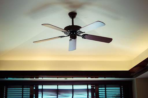 Ceiling fan in living room