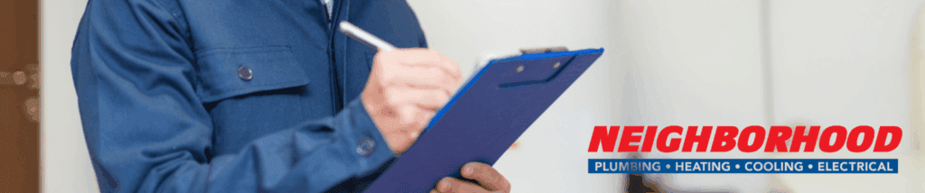 An HVAC professional investigating a furnace making loud noises including whistling sounds and a banging noise.